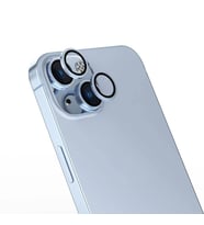 Apple iPhone 16 Plus Uyumlu Zore Safir CL-15 Parmak İzi Bırakmayan Anti-Reflective Kamera Lens Koruyucu (Mavi)