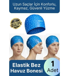 #Bone Konforlu Tasarım Su Geçirmez Kaymaz Spor Yüzücü Havuz Deniz Şapkası Elastik Bez Yüzme Bonesi