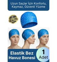 #Bone Konforlu Tasarım Su Geçirmez Kaymaz Spor Yüzücü Havuz Deniz Şapkası Elastik Bez Yüzme Bonesi