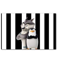 Cakatablo  Madagaskar Penguenleri Kaptan Görseli MDF Tablo
