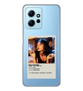 Redmi Note 12 4G Uyumlu Pulp Fiction Minimalist Poster Desenli Şeffaf Telefon Kılıfı