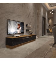 Decoraktiv Trendstyle 4S Mdf Tv Ünitesi Tv Sehpası - Pera Siyah Mermer (Pera-Siyah Mermer)