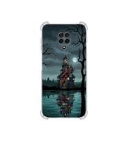 PrintiFy Xiaomi Redmi Note9s ile Uyumlu Simya Serisi Gölge Ve Cam Tasarımlı Uv Baskılı Köşe Korumalı Antişok Kılıf