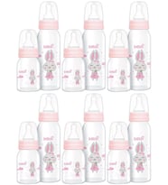Bebsi Cam Biberon Seti Pembe (250ML+125ML) (6 Lı Set)