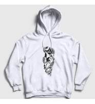 Presmono Unisex Beyaz Eye Keeper Kapüşonlu Sweatshirt 289657tt