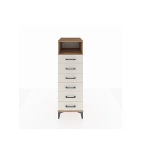 Kronos Dolap Tek Raflı 6 Çekmeceli 44x59x134 Çam-Aytaşı