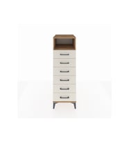 Kronos Dolap Tek Raflı 6 Çekmeceli 44x59x134 Çam-Aytaşı