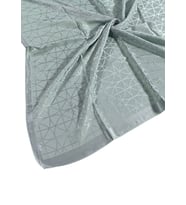 Mısırlı Eşarpları Devore Geometrik Desenli Eşarp (Gümüş)