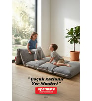 Katlanır Pofuduk Çocuk Yer Minderi Pötikareli Bebek Yer Yatağı Çantalı