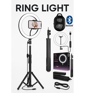 Ring Fill Light Led Işıklı Tripod 10 Inç Halka Youtuber Tiktok Makyaj Işığı Ayaklı Tripot