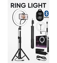 Ring Fill Light Led Işıklı Tripod 10 Inç Halka Youtuber Tiktok Makyaj Işığı Ayaklı Tripot
