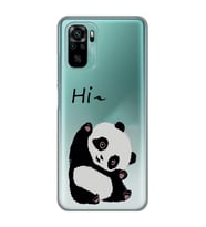 Redmi Note 10/Note 10S Uyumlu Sevimli Panda Desenli Şeffaf Telefon Kılıfı