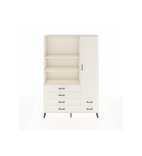 Arges Gardrop 7 Raflı 6 Çekmeceli Tek Kapaklı  132x30x195 Aytaşı-Aytaşı