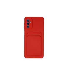 Galaxy A14 4G Kılıf Kelvin Kartvizitli Silikon - Kırmızı