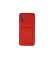 Galaxy A14 4G Kılıf Kelvin Kartvizitli Silikon - Kırmızı