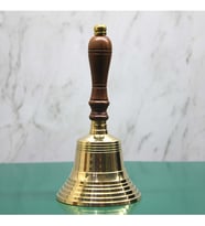 Ahşap Pirinç Başlı El Çanı 17*8 Cm