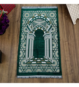 Medine Lüks Şönil Seccade Yeşil (66x116cm) 520 gr