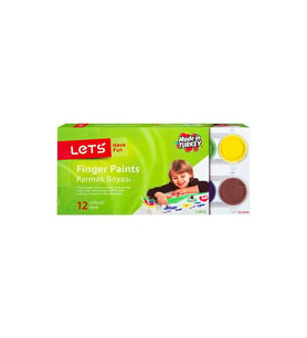 Lets Parmak Boyası 25 ML 12 Renk Çocuk Parmak Boyası (Karışık)