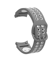 Samsung Galaxy Watch 4 40mm 20mm Uyumlu Kordon Silikon Esnek Yumuşak Delikli Spor KRD-02 Kayış