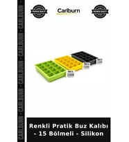 Özel Üretim Esnek Mutfak Buzluk Renkli Pratik Buz Kalıbı - 15 Bölmeli - Silikon