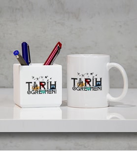 Tarih Öğretmeni Kupa Bardak ve Kalemlik