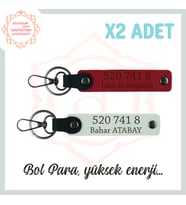 Kırmızı-Beyaz, Size Özel Tasarım Manevi Güçlü 2'li Anahtarlık, 520 741 8 Başarı ve Huzur Getiren Kod (Çok Renkli)