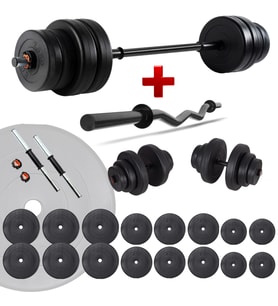 Ecgspor 108 Kg Z BAR Halter Seti ve Dambıl Seti Ağırlık Fitness Seti