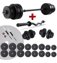 Ecgspor 108 Kg Z BAR Halter Seti ve Dambıl Seti Ağırlık Fitness Seti