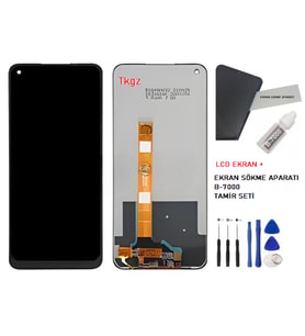Tkgz - Oppo Realme 6 Uyumlu Lcd Ekran Dokunmatik -A- Kalite + B-7000 + TAMİR SETİ