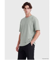 LCW Vision Mavi Loose Fit Akışkan Kumaş Tişört /04