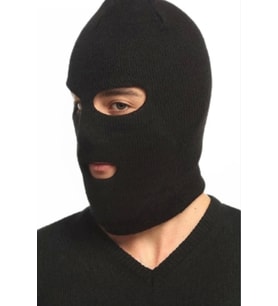 Kışlık Polar Balaklava Maske Orlon Kar Maskesi Koruyucu Yüz (Siyah)