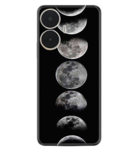 Realme C55 Kılıf Resimli Desenli Baskılı Silikon Great Moons 1354