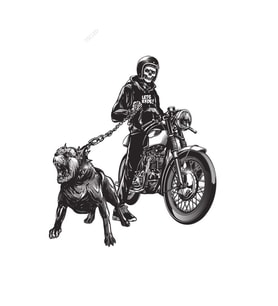 Motorcu Kurukafa Motor Sticker15CM