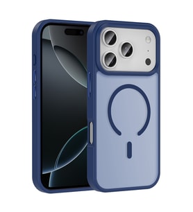 iPhone 17 Pro Kılıf M-safe Şarj Özellikli Mat Arka Yüzey Sio Kılıf (Lacivert)