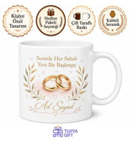 Just Married Yeni Evlendik Balayı Temalı Kupa Bardak Evlilik Hediye