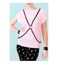 X Detaylı Şık Günlük Harness (Siyah)