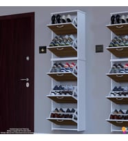 Modilayn VERVE Asma Kapı Önü 52x194x 26 cm' lik 5 Düşer Kapak 10 Göz Bölmeli Ayakkabılık