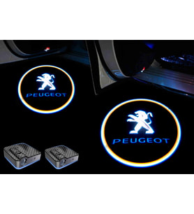Peugeot  Pilli Yapıştırmalı Kapı Altı Led Hayalet  Logo