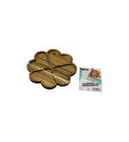 AKASYA YUVARLAK 4 KALP BÖLMELİ AHŞAP SERVİS SUNUM TEPSİ - TAHTASI 21 X 1.4CM (5680)