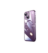 Apple iPhone 14 Plus Uyumlu Kılıf Wireless Şarj Özellikli Sert PC Zore Riksos M-safe Kapak (Koyu Mor)
