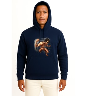 Kapüşonlu Attack On Titans Eren Göğüs Tasarımlı Unisex Sweatshirt