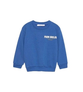 Erkek Bebek Pamuklu İki İplik Kuzey Sweatshirt (İndigo)