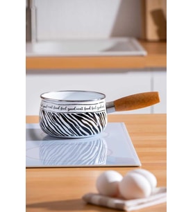 Acar Royal 16 cm Emaye Ahşap Saplı Sütlük Sosluk Siyah XAP-06676