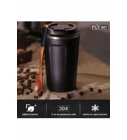 Çift Katman El Yakmaz 380 Ml Ergonomik Çelik Sızdırmaz Kupa Sıcak Soğuk Özellikli Termos