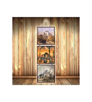 Ayasofya Tasarımlı Üçlü Retro Ahşap Poster Ü523