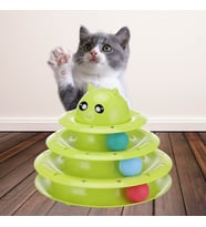 Tower Of Tracks Eğlenceli Üç Katlı Kedi Oyuncağı Seti Kedi Oyunu (5680)