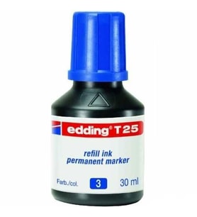 Edding T25 Permanent Marker Mürekkebi 30 ml. MAVİ 