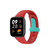 Mey İthalat® Redmi Watch 3 Origin Silikon Kordon - Kırmızı