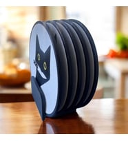 3D baskı 5li kedi bardak altlığı