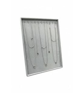 Süet Kumaş Gri Renk 34/24 Cm Saç Ayaklı Kolye Zincir Tebih Sergileme Standı